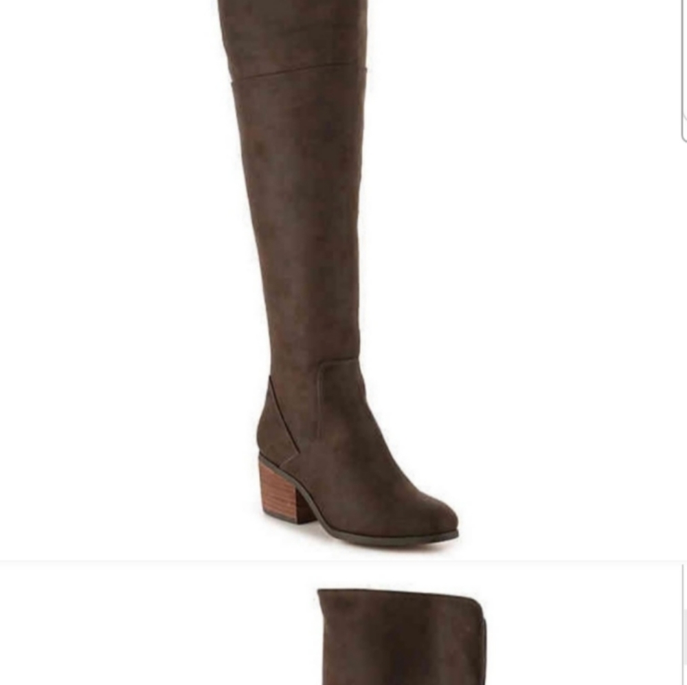 Report Fisher OTK Brown Boots Size 8